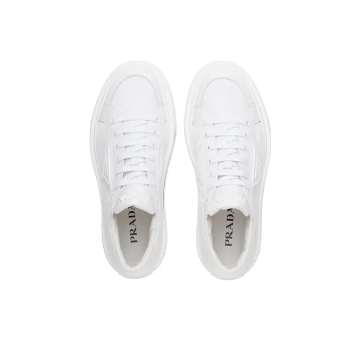 PRADA Macro Stylish Skateboarding Shoes Men's White-3