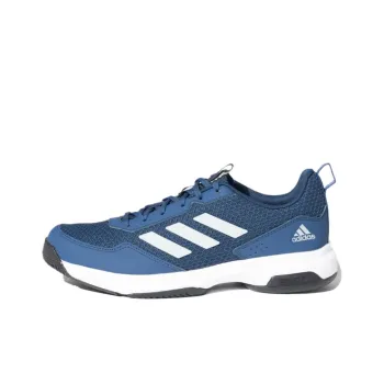 Adidas Tennis 21 V2 Wear-Resistant Low-Top Tennis Shoes Men's Azure Blue