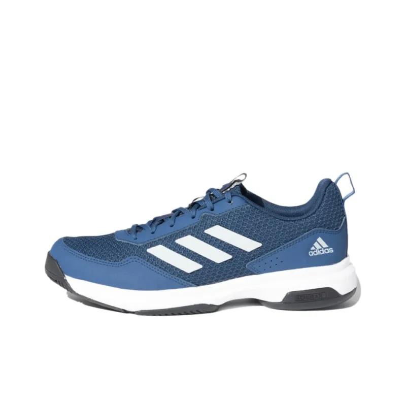 Adidas Tennis 21 V2 Wear-Resistant Low-Top Tennis Shoes Men's Azure Blue-0