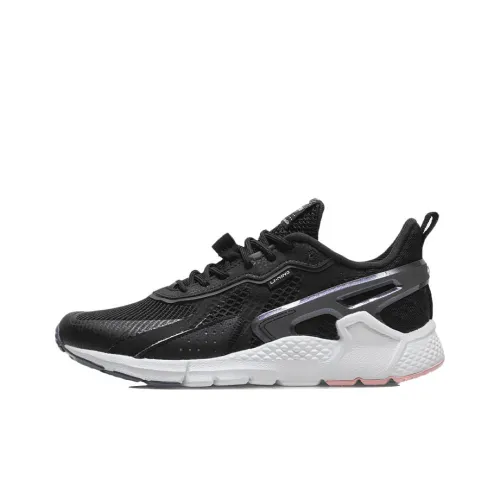LiNing Breathable Low Top Running Shoes Women's Black White