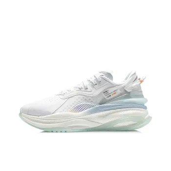 LiNing Exceed 5 Cushioning Breathable Lightweight Wear Resistant Slip Resistant Low Top Running Shoes Men's White
