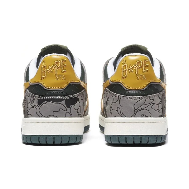 BAPE A BATHING APE Bape SK8 Sta Grey Mustard Yellow-4