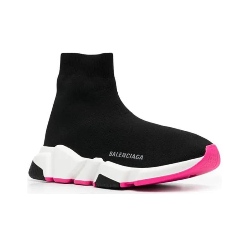 Balenciaga Speed 1.0 Recycled Sneakers 'Black Fuchsia' Women's-1