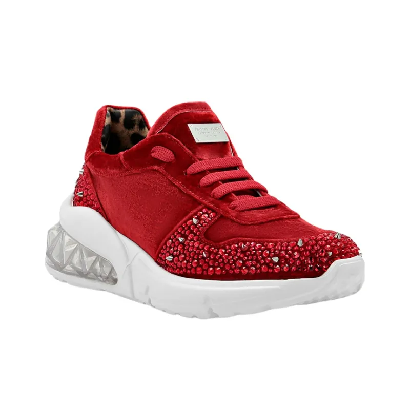 PHILIPP PLEIN Velvet Studs Low-top Sneakers-2