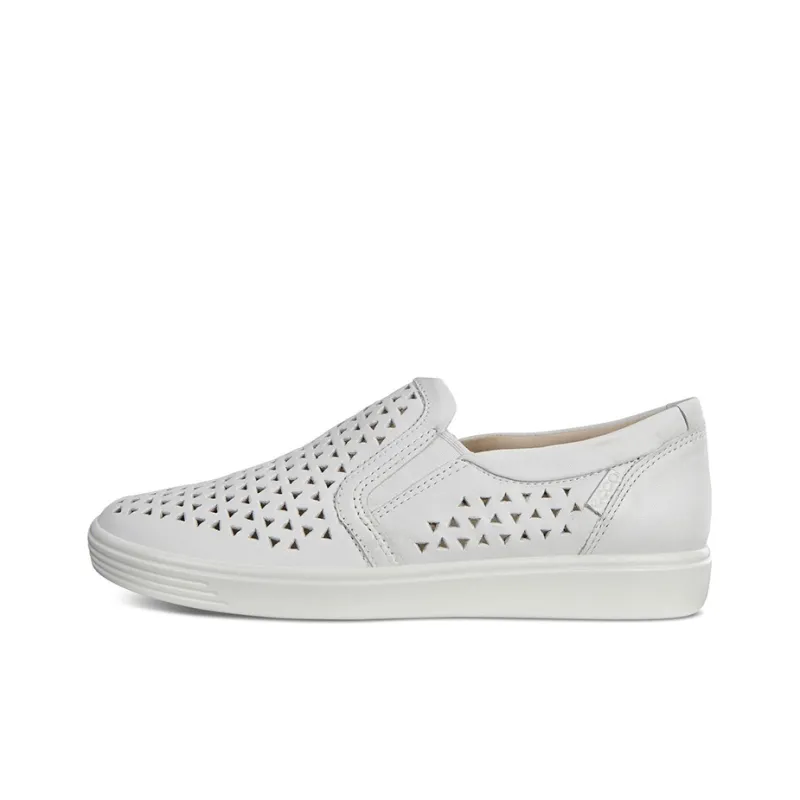 Ecco Soft 7 Skateboard Shoes Women's Low-Top White-0