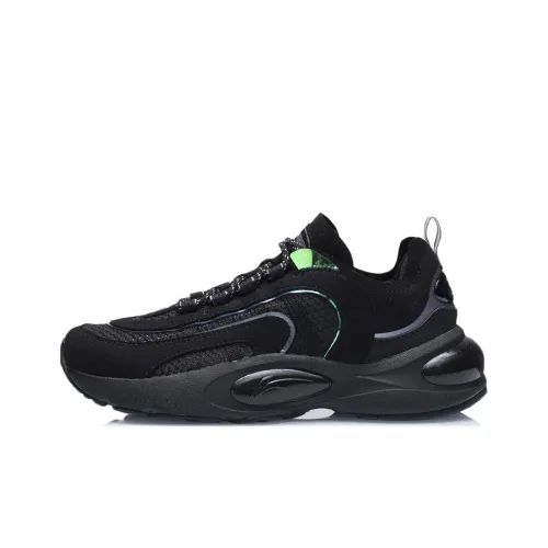 LiNing V8 Support Cushioning Wear-Resistant Low-Top Running Shoes Women's Black
