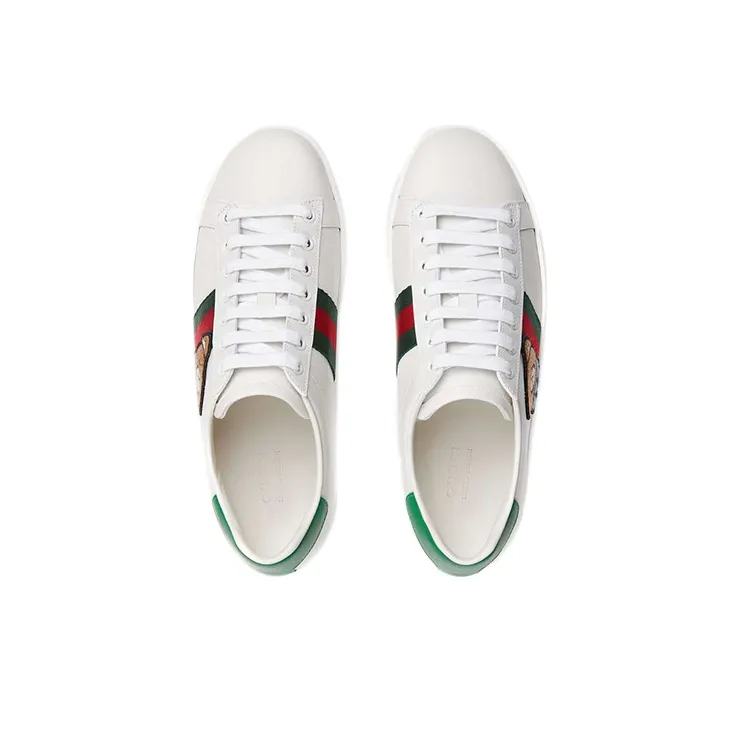 GUCCI ACE Low Top Skateboard Shoes Women's White-3