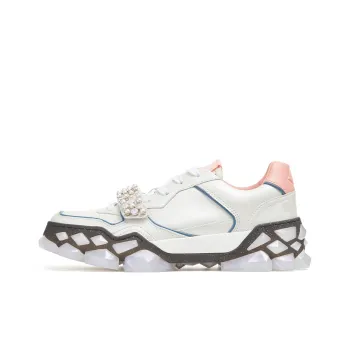 Jimmy Choo Diamond Casual Shoes Women's Low-Top Ivory White