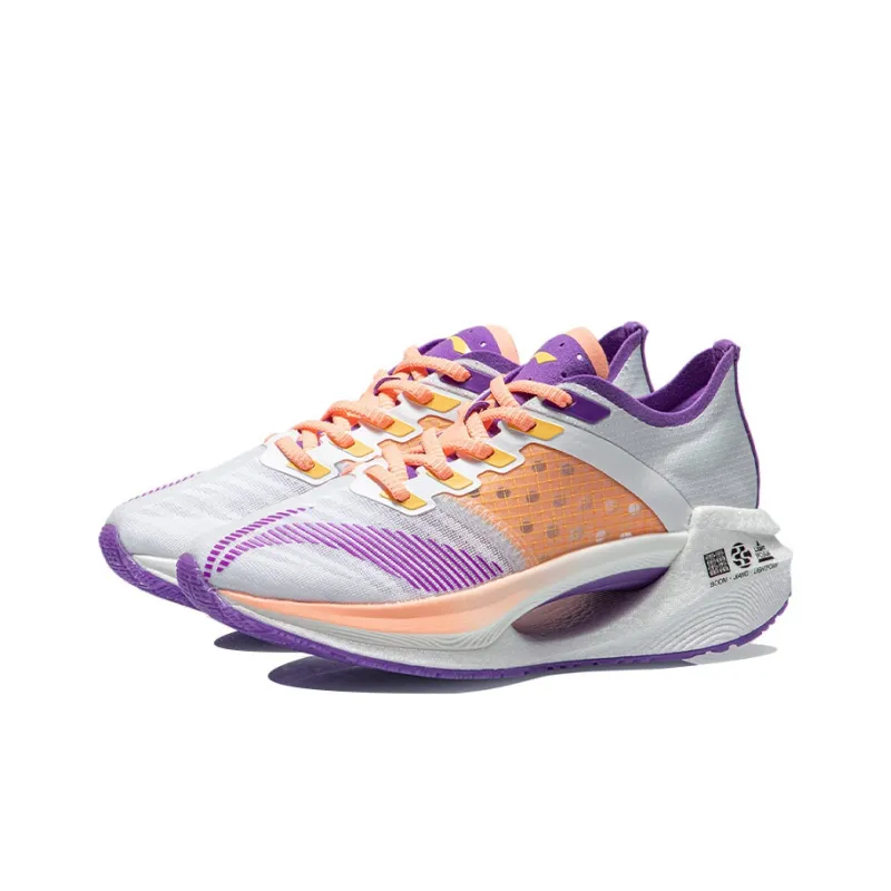LINING Jueying Essential Running Shoes Women's Low Top Fluorescent Grape Purple-2