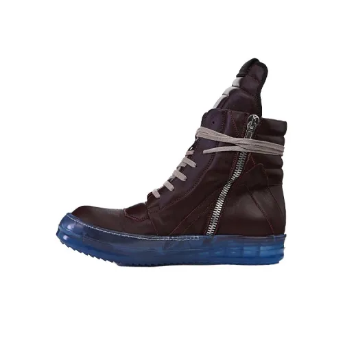 RICK OWENS Skateboard Shoes Men High-Top Brown/Blue