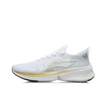 LiNing Feidian Discovery Slip Resistant Cushioning Wear Resistant Low Top Running Shoes White