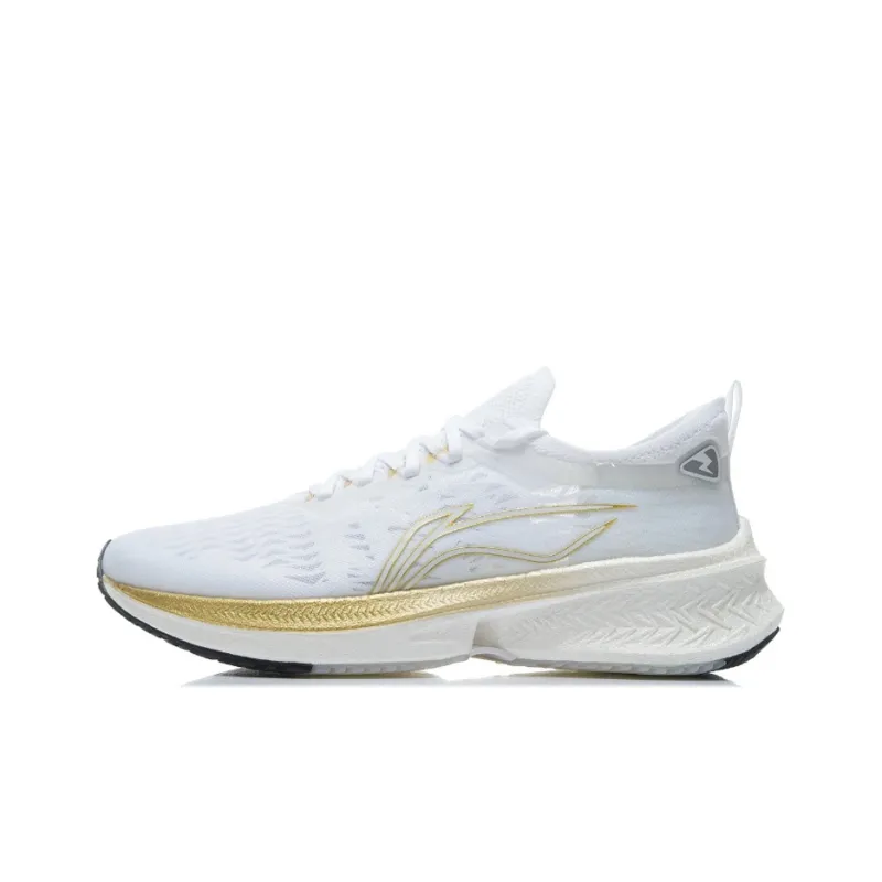 LiNing Feidian Discovery Slip-Resistant Cushioning Wear-Resistant Low-Top Running Shoes White-0