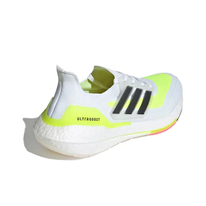 Adidas Ultra Boost 21 White Solar Yellow-3