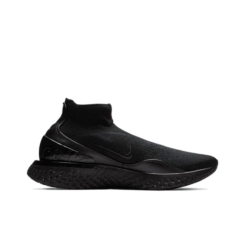 Nike Rise React Flyknit Triple Black-1