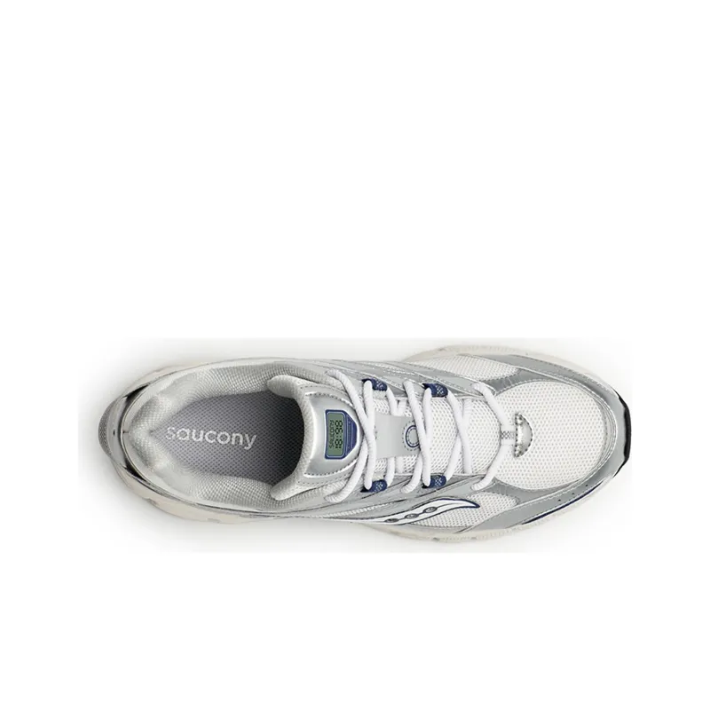 Saucony Cohesion 2K Cushioning Anti Slip Wear Resistant Breathability Low Top Casual Running Shoes Unisex White Silver-4