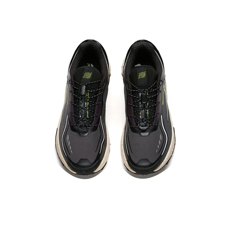 Anta Cushioned Slip-Resistant Abrasion-Resistant Low-Top Running Shoes Men's Gray Black Purple-3