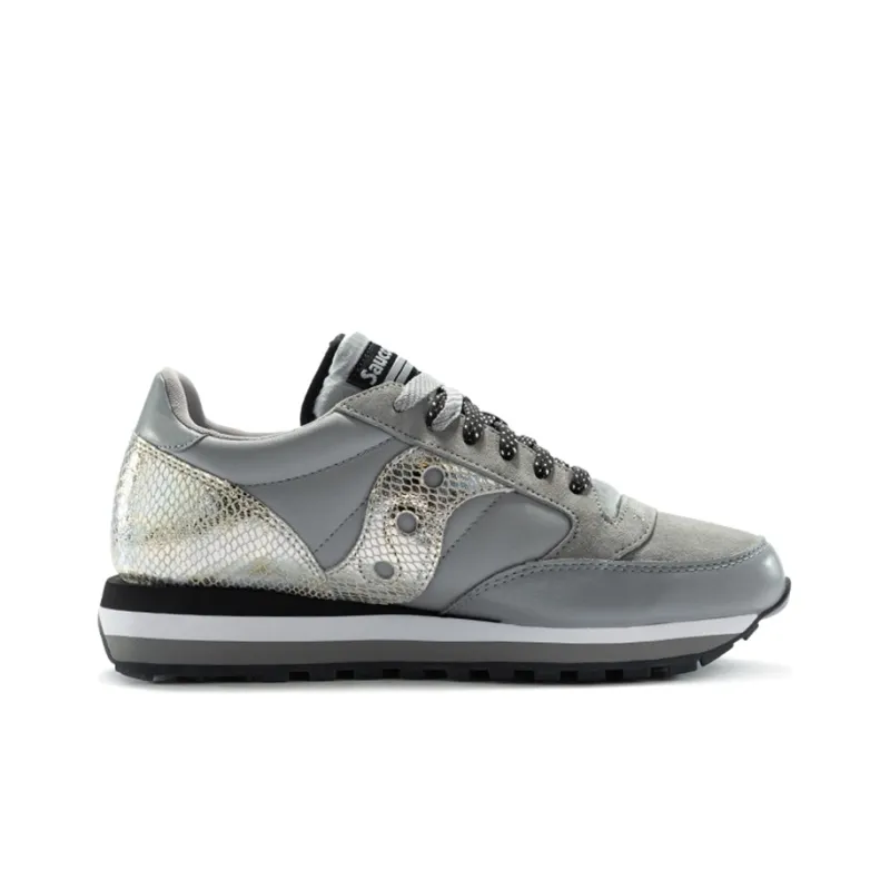 Saucony Jazz Triple Cushioning Anti Slip Wear Resistant Breathability Low Top Running Shoes Women's Gray Standard M-1