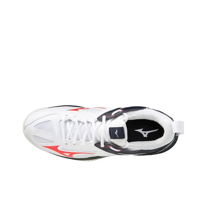 Mizuno Ghost Shadow Low-Top Running Shoes Unisex White Black Red-2