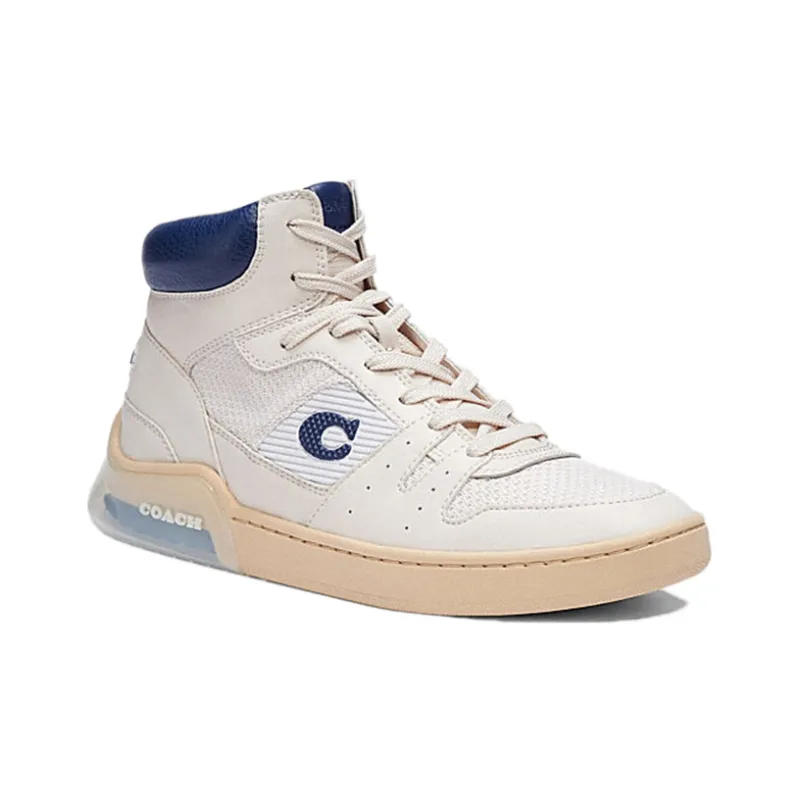 COACH CitySole High Top Stylish Skateboarding Shoes Men's White-2