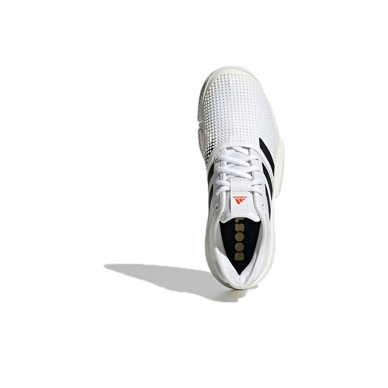 Adidas Solecourt Tokyo Tennis Durable Breathable Low-Top Tennis Shoes Women's White Black-4