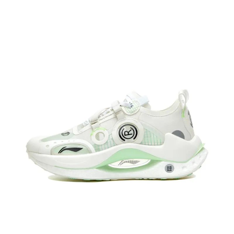 LiNing Jueying CRC Anti Slip Wear Resistant Low Top Running Shoes Men's Mist White-0