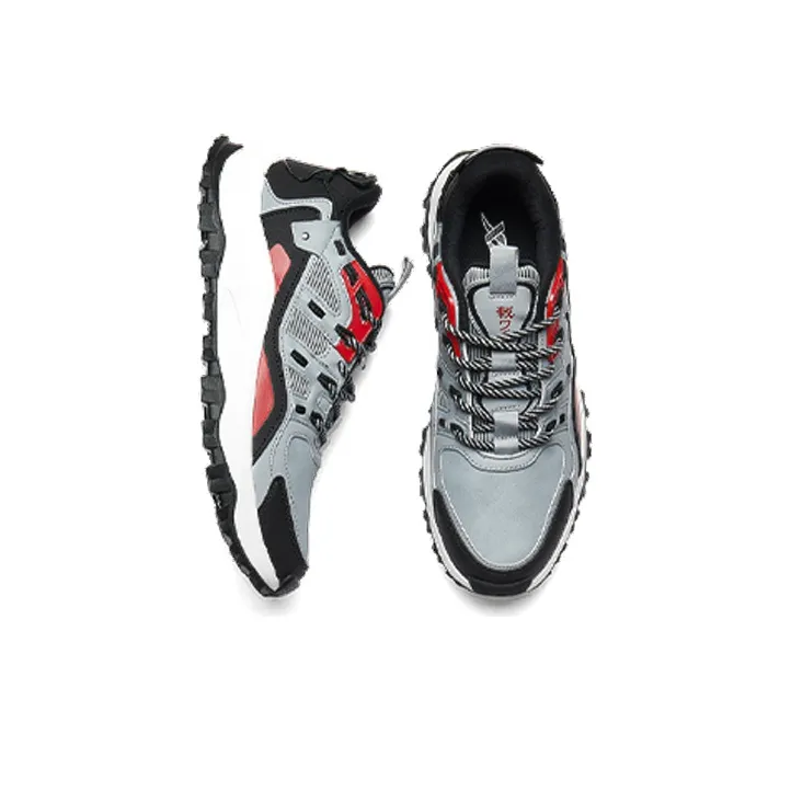 XTEP Anti Slip Wear Resistant Waterproof And Breathable Low Top Outdoor Shoes Men's Gray Black-3