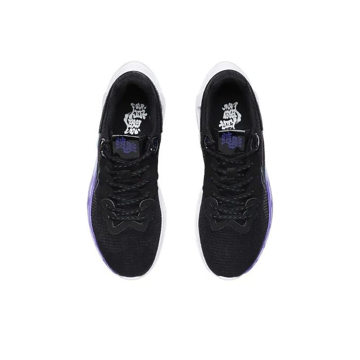 LiNing Cushioning Anti-Slip And Wear-Resistant Rebound Low-Top Running Shoes Men's Black-3