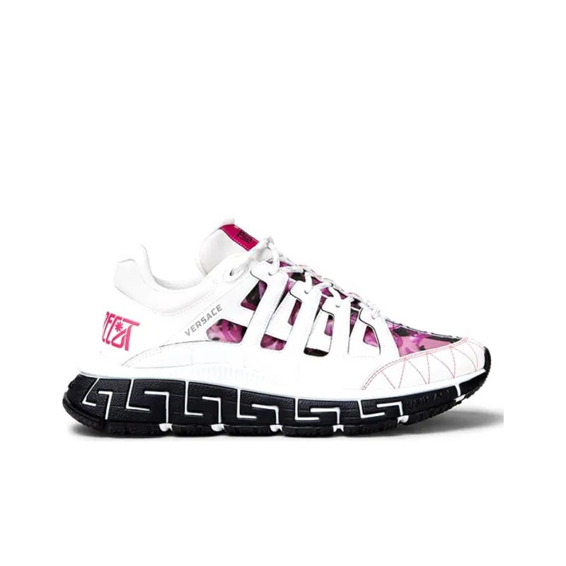 VERSACE Women's Trigreca 'White Pale Pink'-1