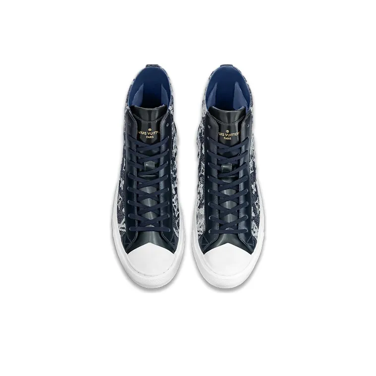 LOUIS VUITTON Tattoo Skateboard Shoes Men's Dark Blue-2