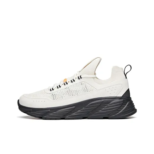 Anta Cushioning Height Increasing Rebound Low Top Running Shoes Men's White Gray