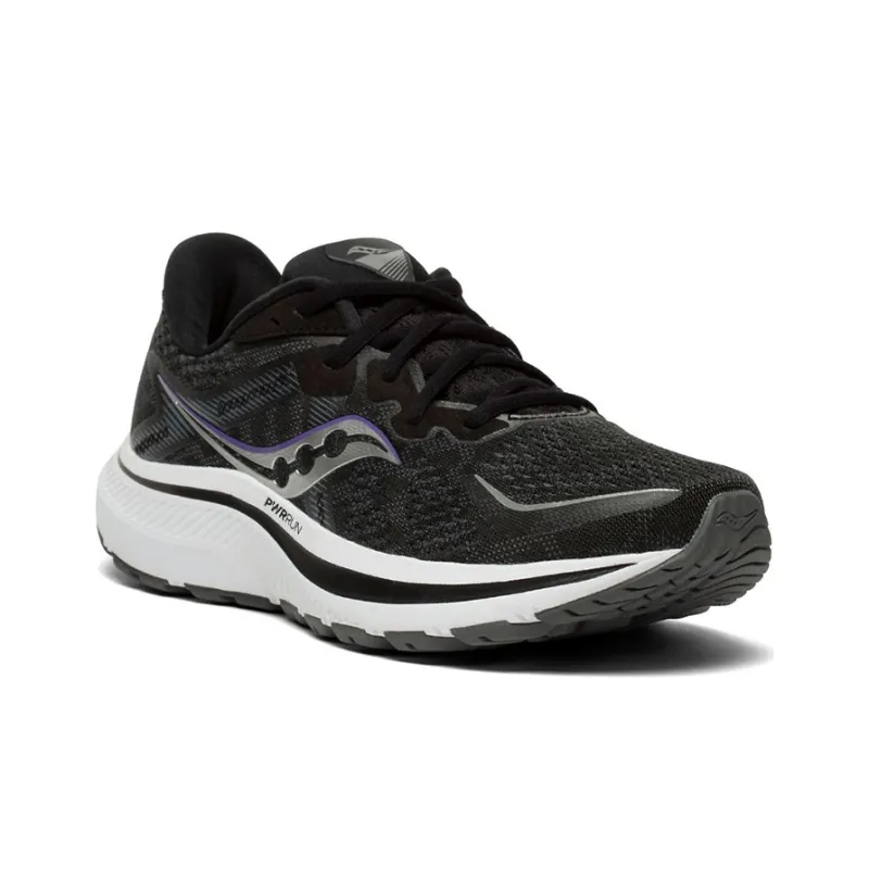 saucony Women's Omni 20 Wide 'Black White'-2