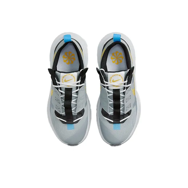 Nike Crater Impact Sports Shoes Grey/Blue/Yellow GS-3