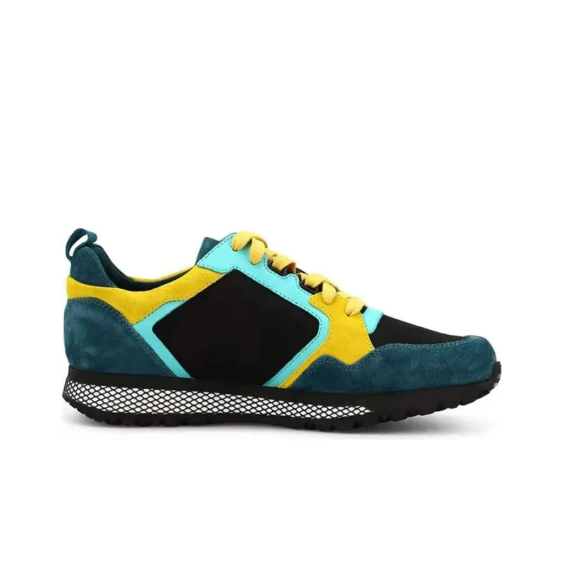 GUCCI Anti-Slip And Wear-Resistant Breathable Low-Top Running Shoes Men's Black Green-1