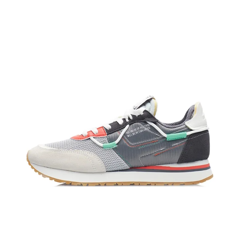 LiNing Shattered Stars Low-Top Running Shoes Men's Microcrystalline Gray-0