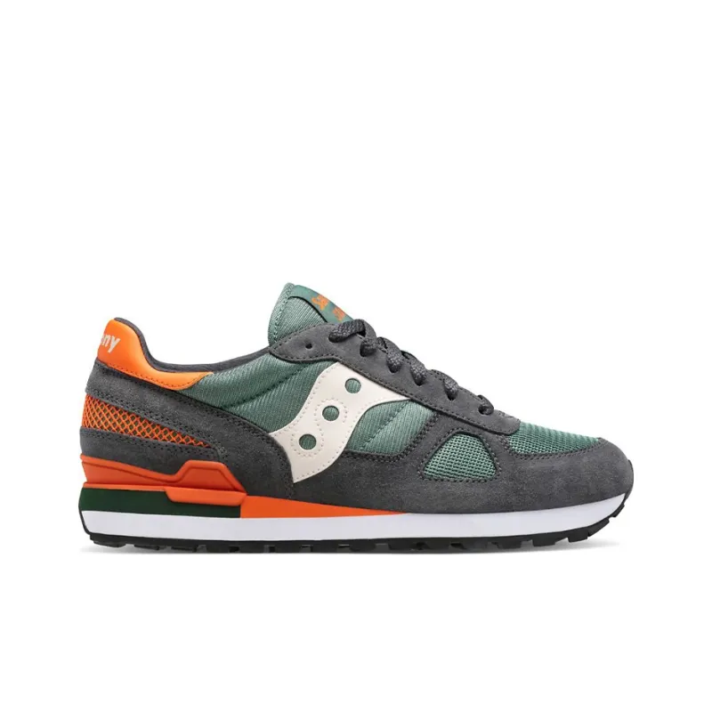 Saucony Shadow Original Running Shoes Men Low Top Gray/Green/Orange-1