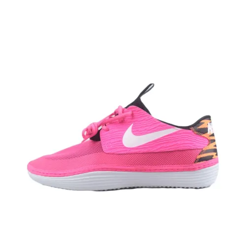 Nike Solarsoft Moccasin Running Shoes Men Low-Top Pink/White/Black