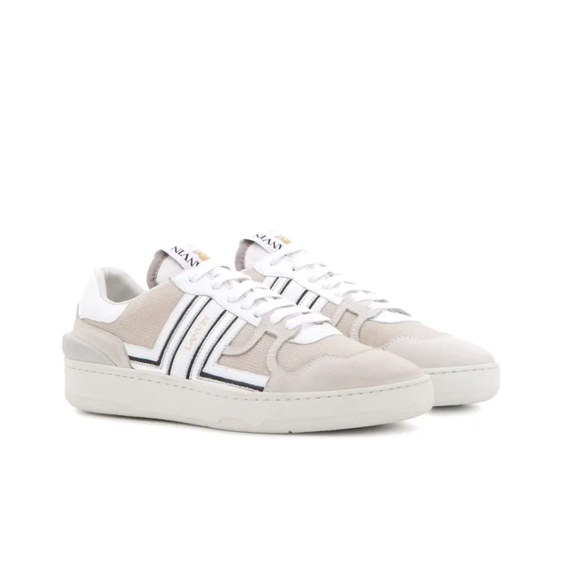 Lanvin Clay Low Top White Silver Black-2
