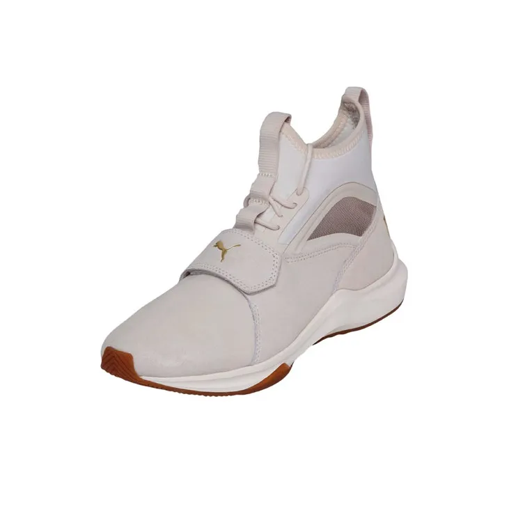 PUMA Phenom Oceannaire Anti-Slip Wear-Resistant High-Top Running Shoes Women's Ecru-2