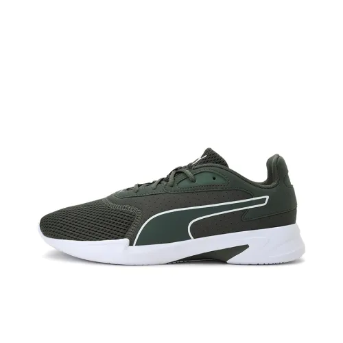 PUMA Jaro Tennis Shoes Unisex Low-Top Army Green/White