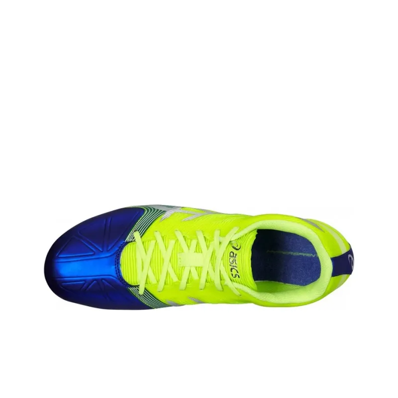 Asics Hyper Sprint 6 Abrasion Resistant Low Top Running Shoes Men's Blue Yellow-3