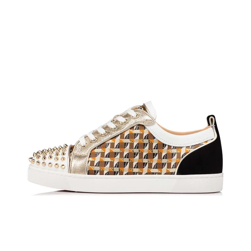 Christian Louboutin Skateboard Shoes Men Low-Top Gold-0