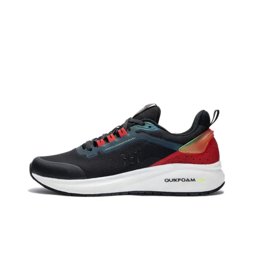 361° Running Shoes Men Low-Top Virtual Red/Obsidian Black