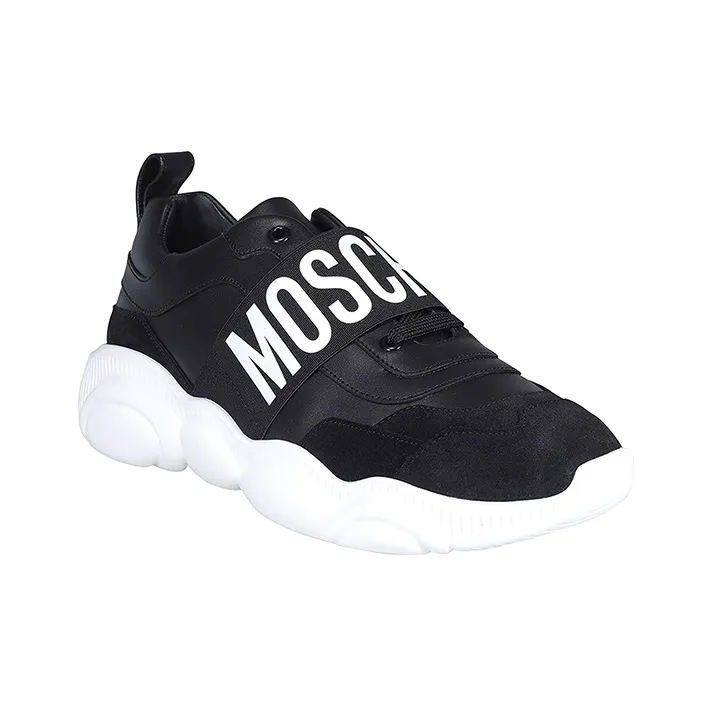 MOSCHINO Water Resistant Low Top Casual Shoes Men's Black-2