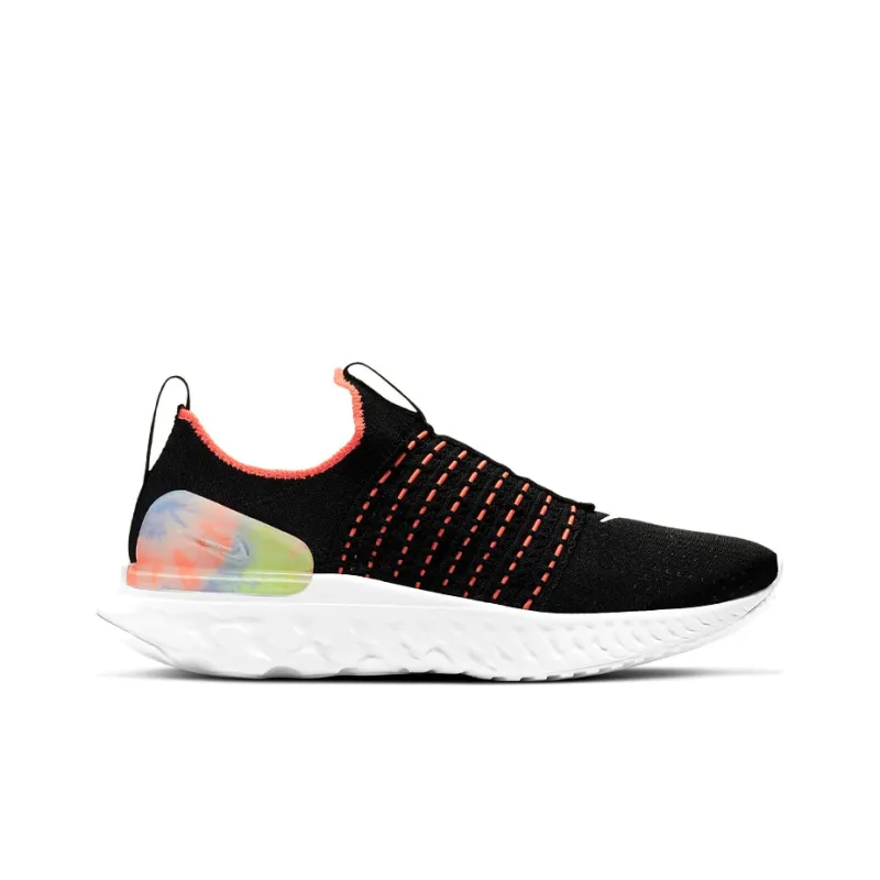 Nike React Phantom Run Flyknit Premium Black Bright Mango Women's-3