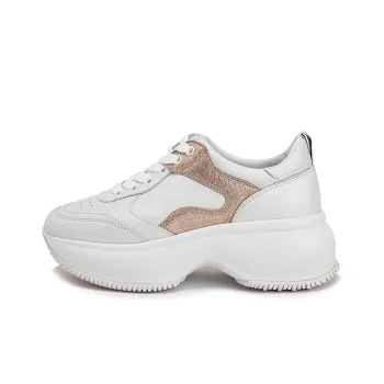 HOGAN Maxi I Active Wear-Resistant Low-Top Casual Shoes Women's White