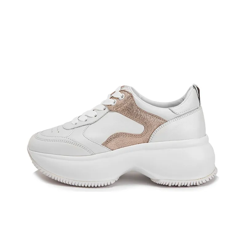 HOGAN Maxi I Active Wear-Resistant Low-Top Casual Shoes Women's White-0