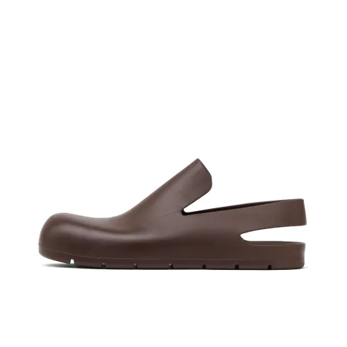 Bottega Veneta Rubber Slingback Puddle Shoes Brown