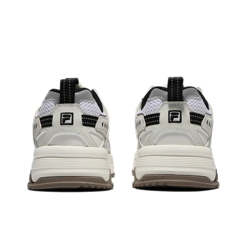 FILA Cushioning Anti Slip And Wear Resistant Low Top Casual Running Shoes Unisex White Black Coffee Korean Style-4