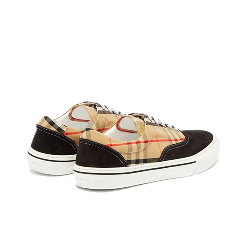 Burberry Low Top Stylish Skateboarding Shoes Men's Khaki-2