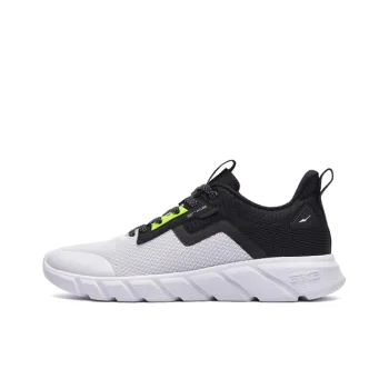 Erke Anti Slip And Wear Resistant Breathable Low Top Casual Shoes Men's White Black